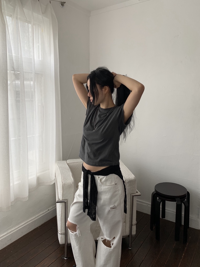 SUNDER MARKET韓國代購女士新品休閑推薦人氣26春夏職業T恤SUNDER MARKETT恤