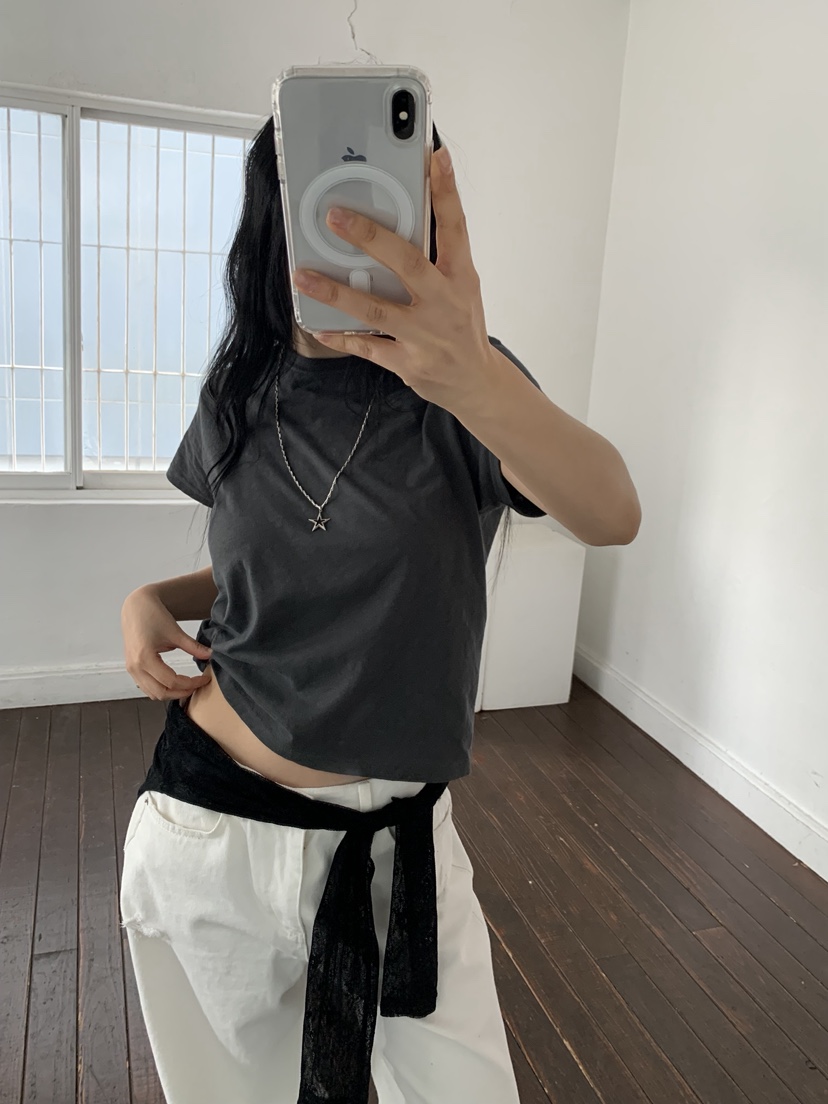 SUNDER MARKET韓國代購女士新品休閑推薦人氣26春夏職業T恤SUNDER MARKETT恤