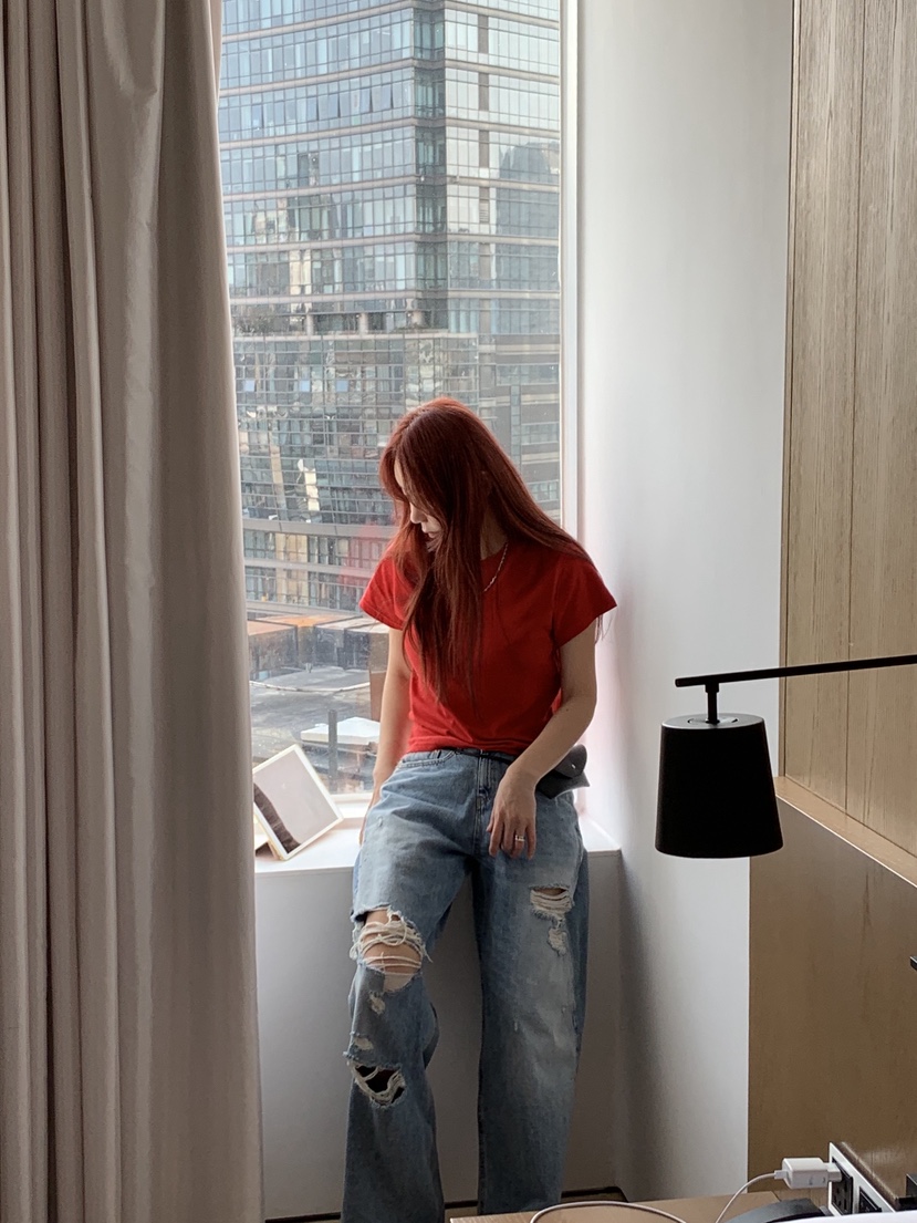 SUNDER MARKET韓國代購女士新品休閑推薦人氣26春夏職業T恤SUNDER MARKETT恤圖色1