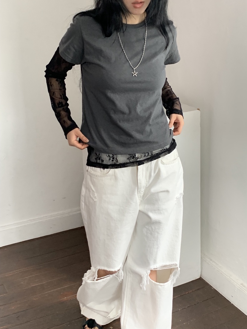 SUNDER MARKET韓國代購女士新品休閑推薦人氣26春夏職業T恤SUNDER MARKETT恤圖色4