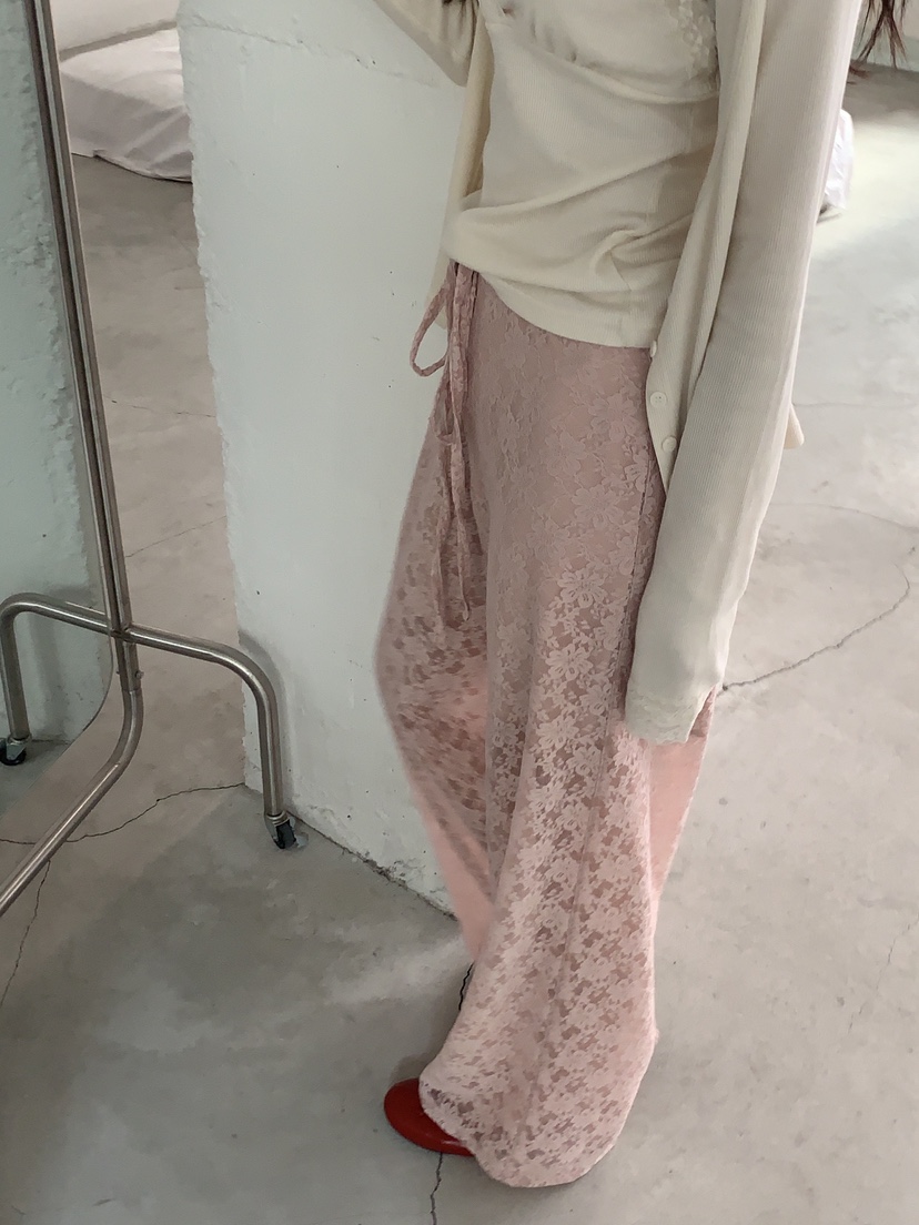 SUNDER MARKET韓國東大門直郵女裝新品26春夏休閑褲蕾絲長款SUNDER MARKET休閑褲