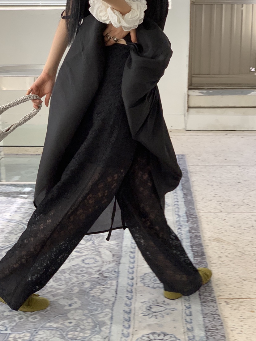 SUNDER MARKET韓國東大門直郵女裝新品26春夏休閑褲蕾絲長款SUNDER MARKET休閑褲