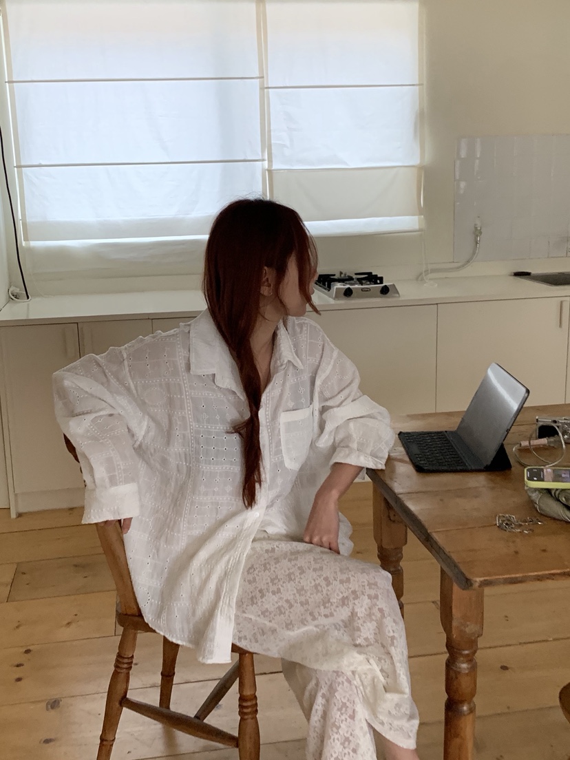 SUNDER MARKET韓國東大門直郵女裝新品26春夏休閑褲蕾絲長款SUNDER MARKET休閑褲