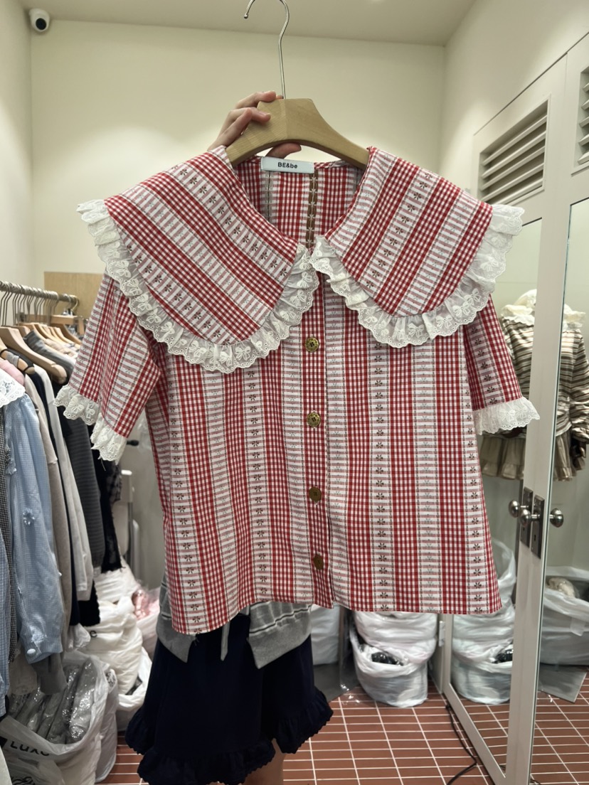 BE&amp;BE韓國直郵實拍女士新款休閑推薦人氣襯衫蕾絲衫BE&be襯衫/蕾絲衫圖色2
