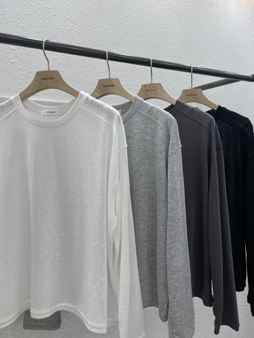 EGGPLANT韓國東大門代購女士新款26春夏職業推薦休閑長袖T恤EGGPLANT長袖T恤