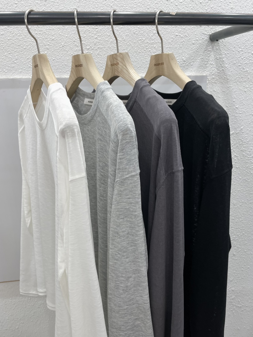 EGGPLANT韓國東大門代購女士新款26春夏職業推薦休閑長袖T恤EGGPLANT長袖T恤