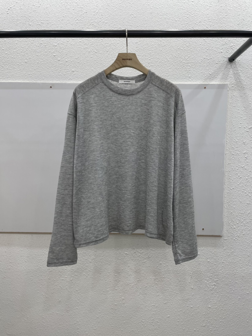 EGGPLANT韓國東大門代購女士新款26春夏職業推薦休閑長袖T恤EGGPLANT長袖T恤圖色2