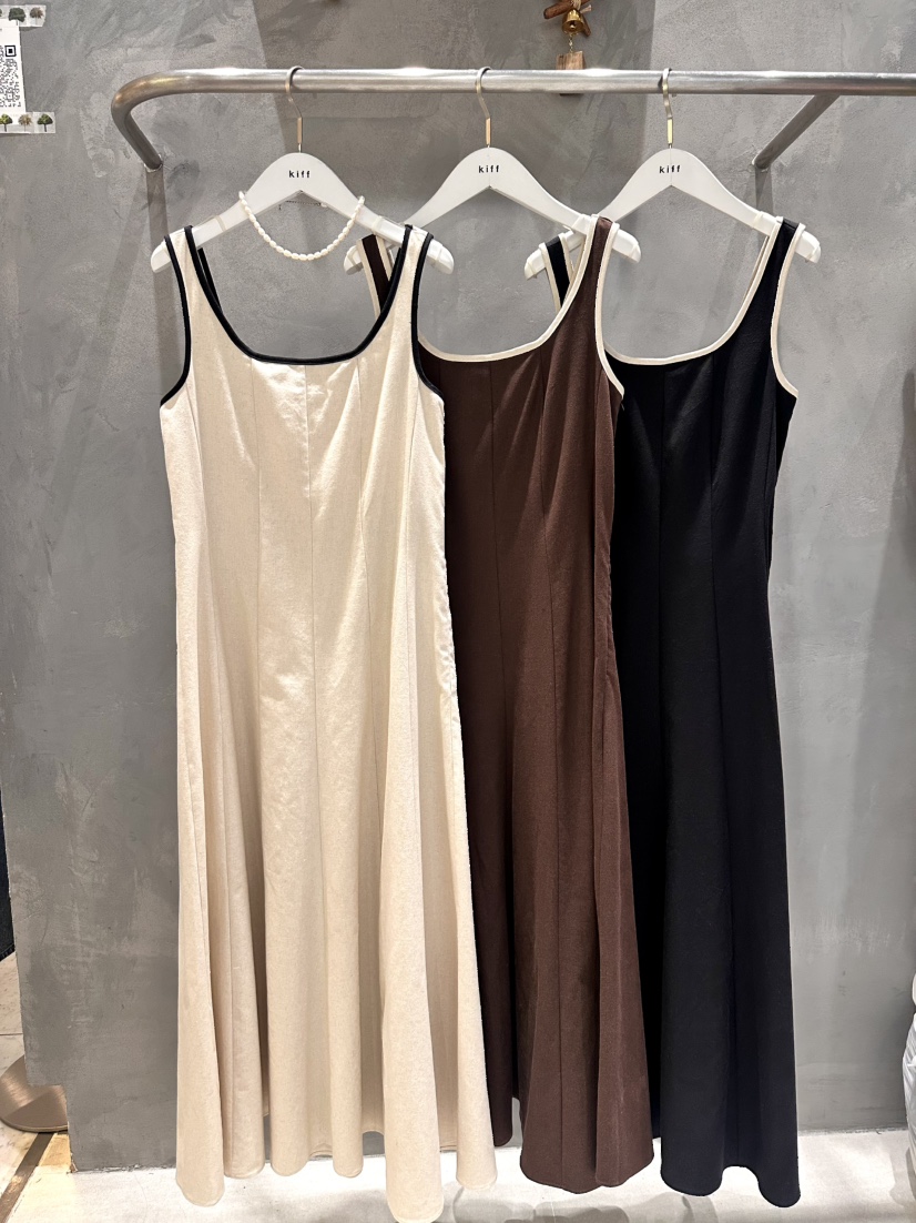 KIFF韓國直郵女士新品推薦人氣職業26春夏熱賣連衣裙亞麻KIFF連衣裙