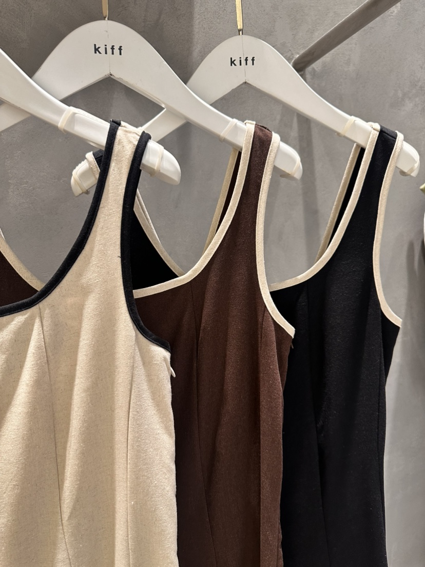 KIFF韓國直郵女士新品推薦人氣職業26春夏熱賣連衣裙亞麻KIFF連衣裙