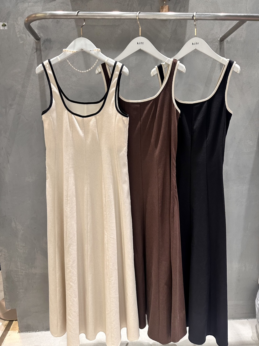 KIFF韓國直郵女士新品推薦人氣職業26春夏熱賣連衣裙亞麻KIFF連衣裙