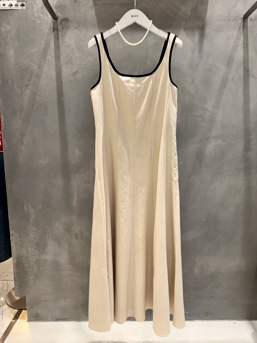 KIFF韓國直郵女士新品推薦人氣職業26春夏熱賣連衣裙亞麻KIFF連衣裙