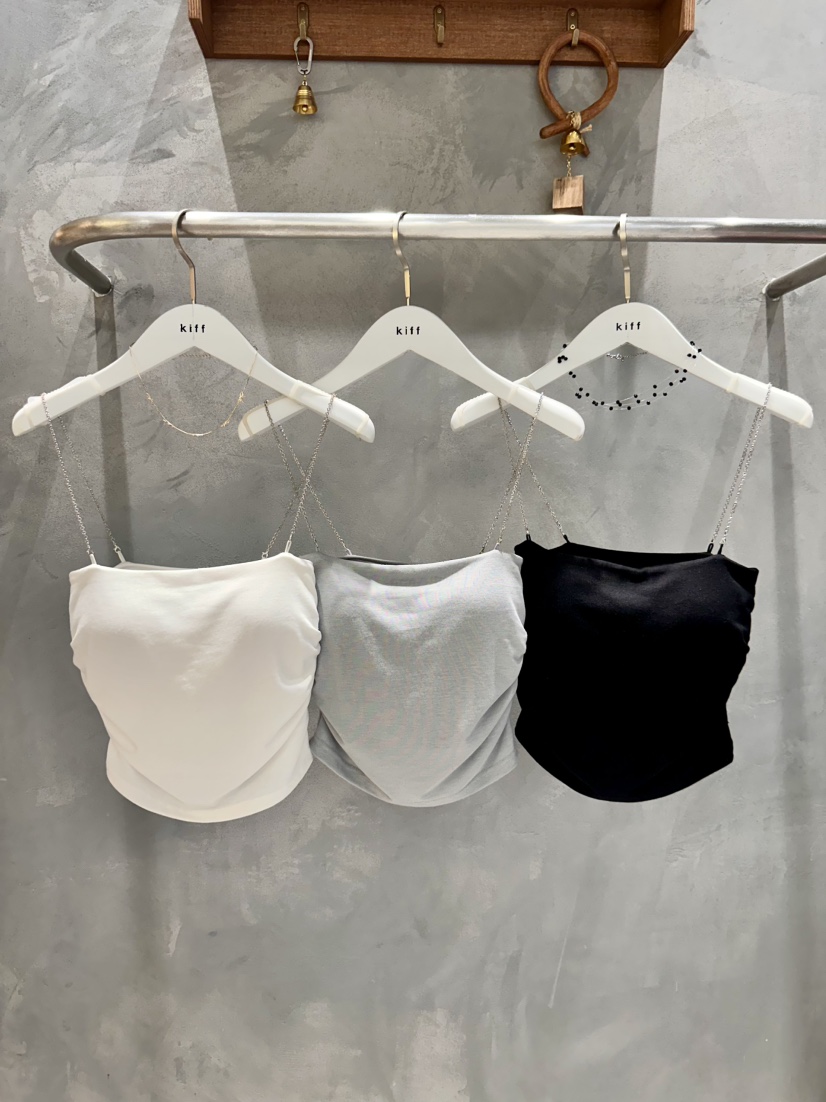 KIFF韓國代購女裝新款推薦熱賣職業26春夏休閑吊帶背心褶皺KIFF吊帶/背心