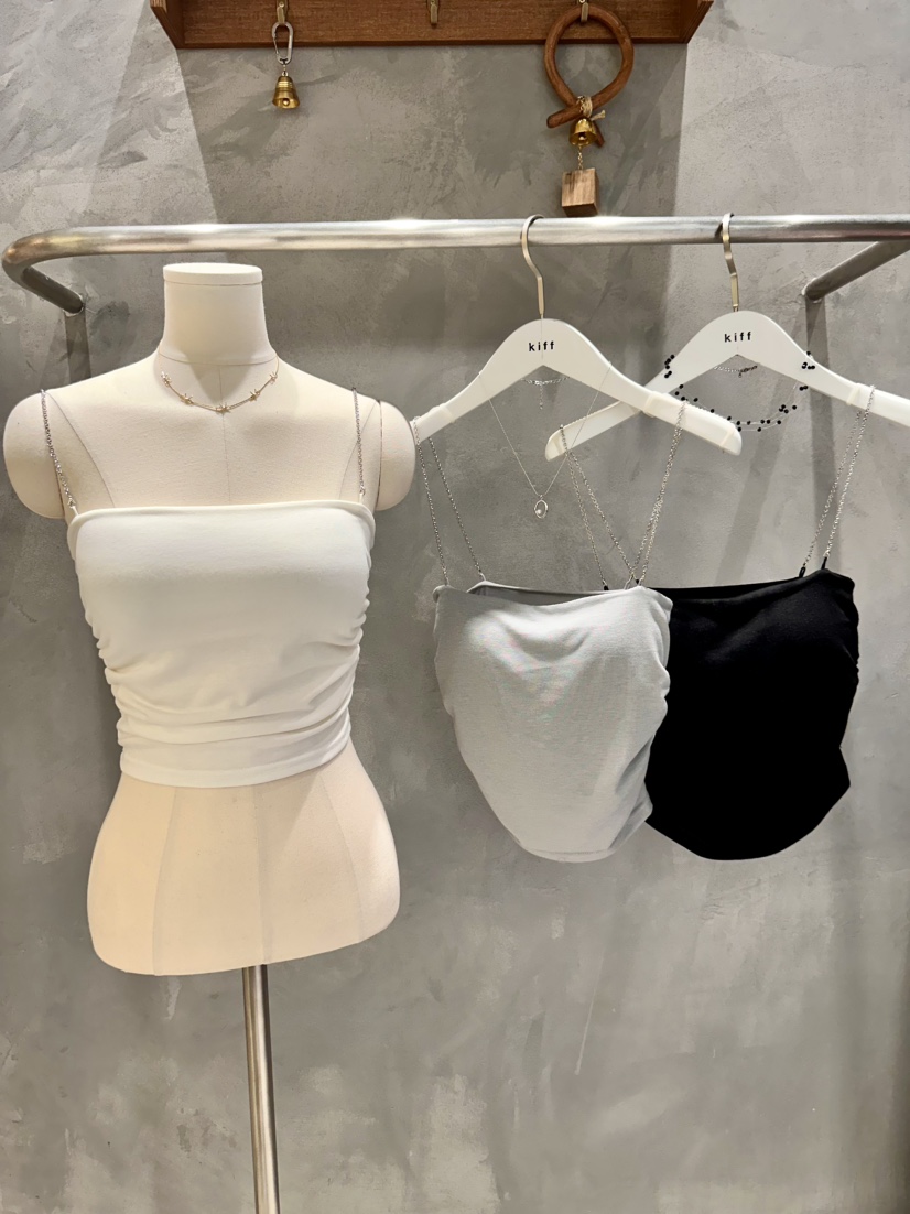 KIFF韓國代購女裝新款推薦熱賣職業26春夏休閑吊帶背心褶皺KIFF吊帶/背心
