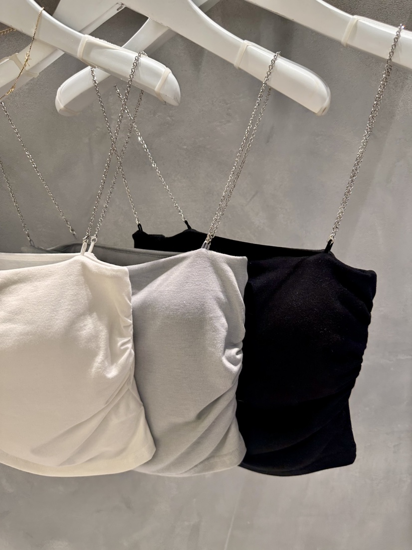 KIFF韓國代購女裝新款推薦熱賣職業26春夏休閑吊帶背心褶皺KIFF吊帶/背心