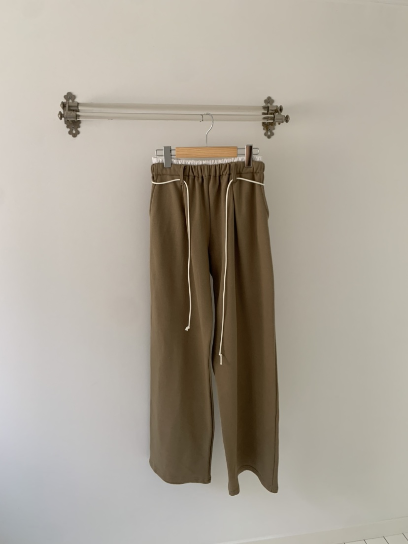 BETONE韓國東大門代購女裝新款時尚推薦熱賣休閑褲含腰繩BETONE休閑褲圖色1