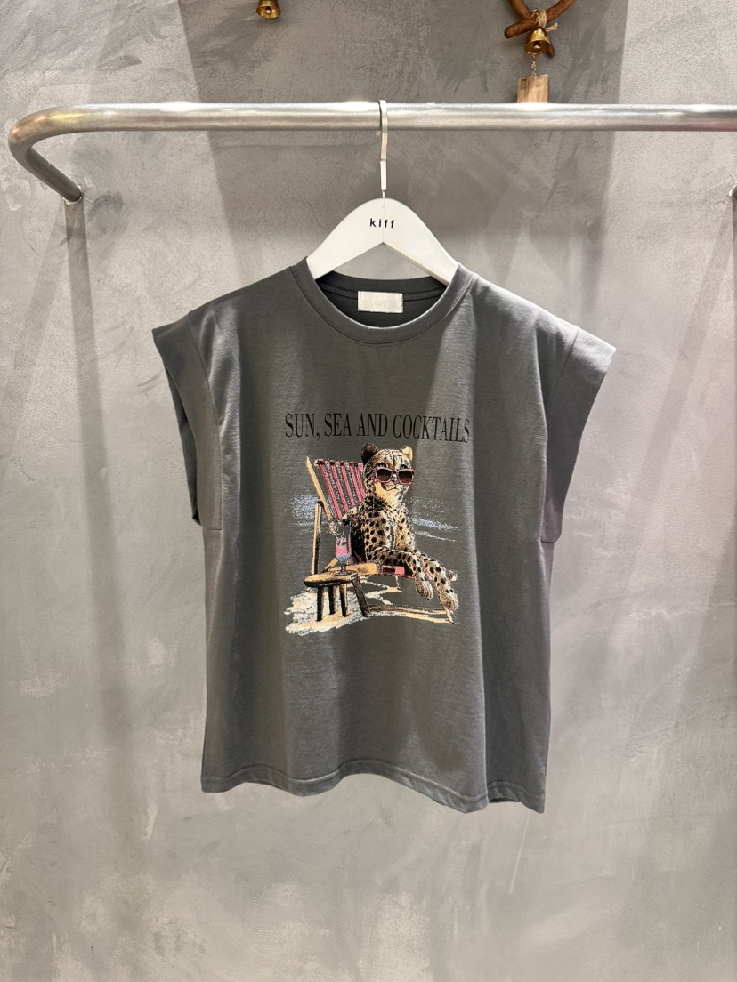 KIFF韓國直郵實拍女士新品熱賣時尚人氣推薦吊帶背心豹紋KIFF吊帶/背心圖色3