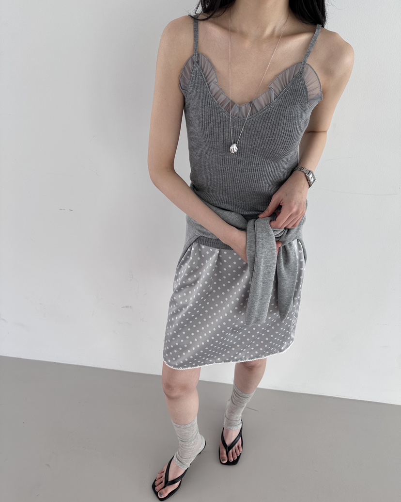 HOWDY韓國直郵女士新款休閑職業人氣熱賣時尚吊帶背心褶皺HOWDY吊帶/背心