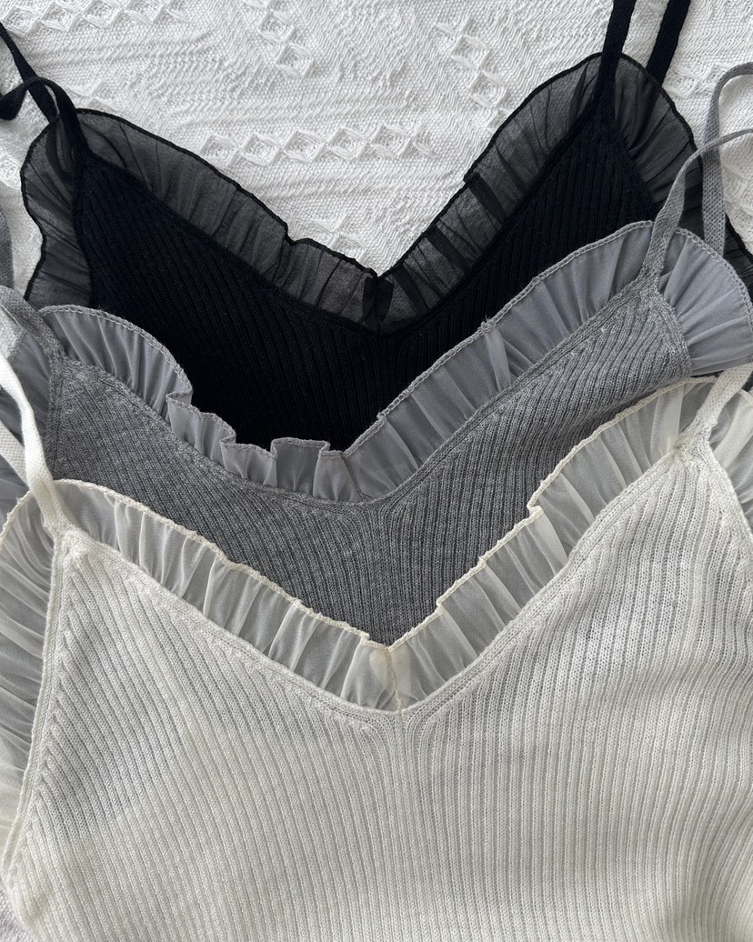 HOWDY韓國直郵女士新款休閑職業人氣熱賣時尚吊帶背心褶皺HOWDY吊帶/背心