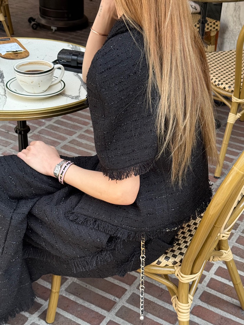 ZEROZERO韓國直郵實拍女士新品人氣時尚26春夏夾克粗花呢流蘇ZEROZERO夾克