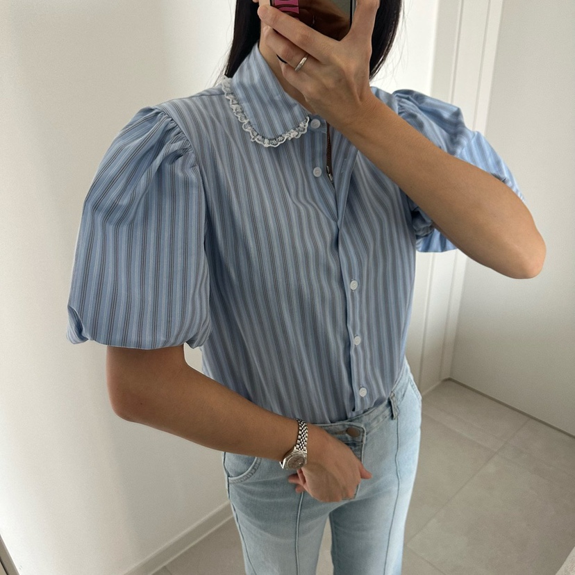 SOUIT韓國直郵實拍女裝新品推薦26春夏休閑時尚襯衫蕾絲衫SOUIT by mabel-L襯衫/蕾絲衫