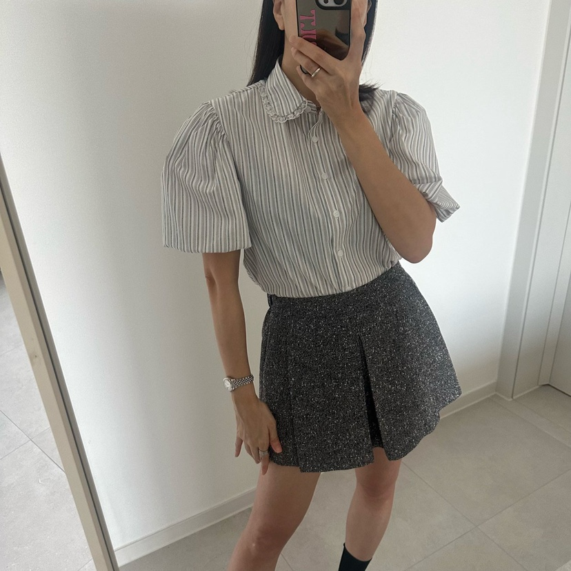 SOUIT韓國直郵實拍女裝新品推薦26春夏休閑時尚襯衫蕾絲衫SOUIT by mabel-L襯衫/蕾絲衫