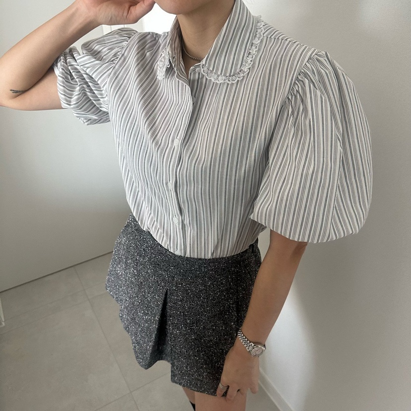 SOUIT韓國直郵實拍女裝新品推薦26春夏休閑時尚襯衫蕾絲衫SOUIT by mabel-L襯衫/蕾絲衫