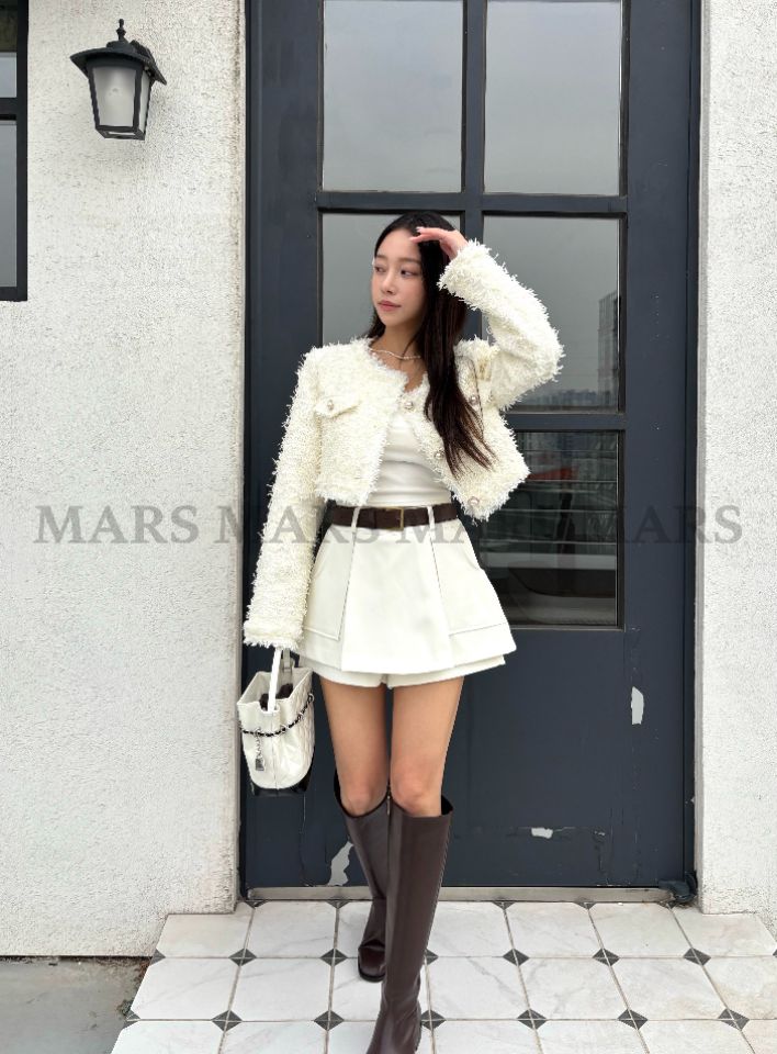 mars韓國直郵女裝新款人氣職業休閑推薦熱賣26春夏夾克粗花呢mars夾克