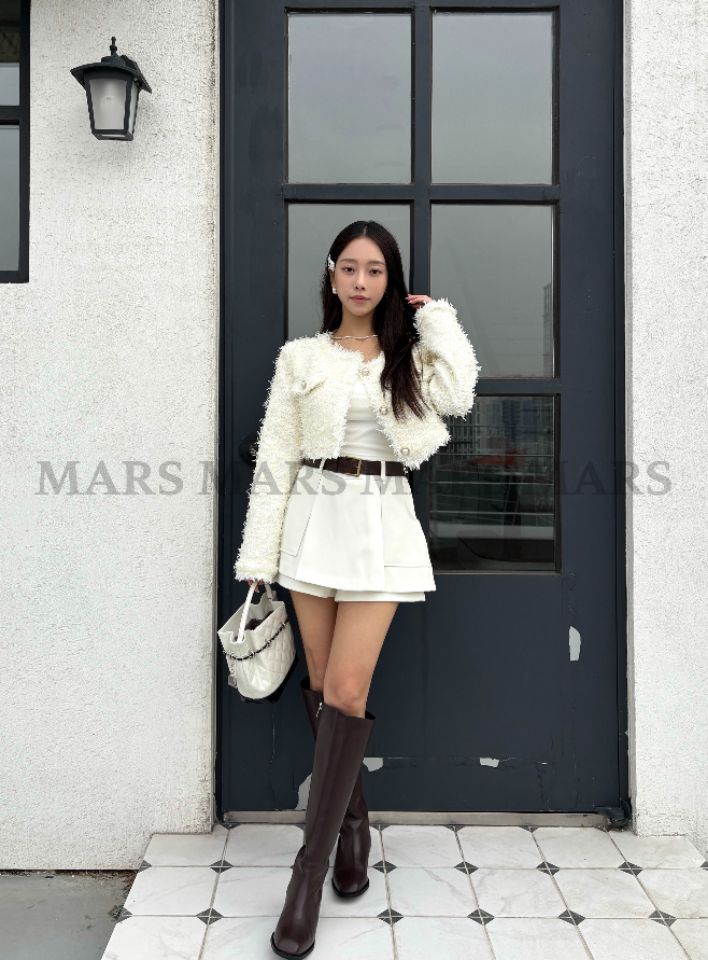 mars韓國直郵女裝新款人氣職業休閑推薦熱賣26春夏夾克粗花呢mars夾克