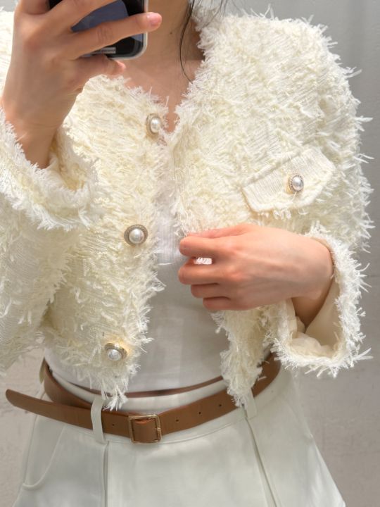 mars韓國直郵女裝新款人氣職業休閑推薦熱賣26春夏夾克粗花呢mars夾克