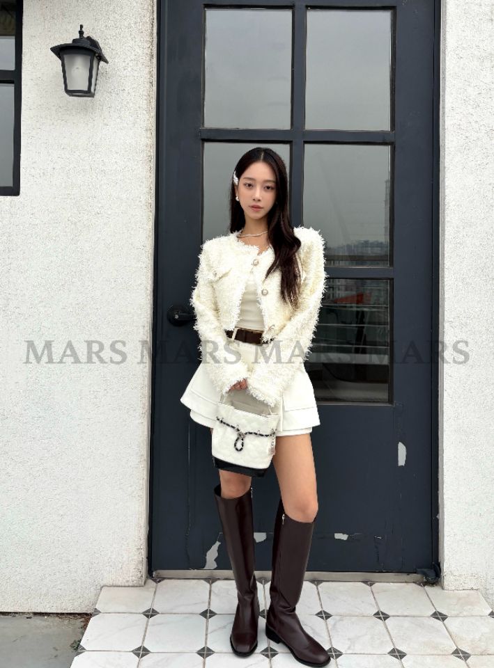 mars韓國直郵女裝新款人氣職業休閑推薦熱賣26春夏夾克粗花呢mars夾克