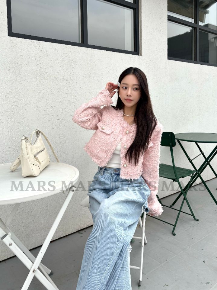 mars韓國直郵女裝新款人氣職業休閑推薦熱賣26春夏夾克粗花呢mars夾克