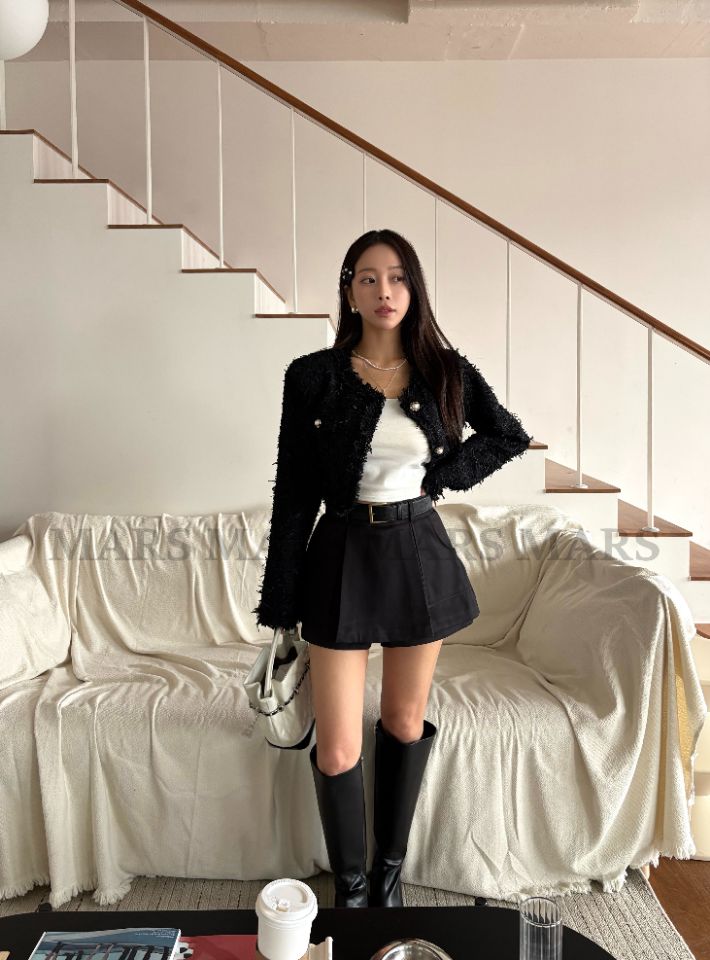 mars韓國直郵女裝新款人氣職業休閑推薦熱賣26春夏夾克粗花呢mars夾克