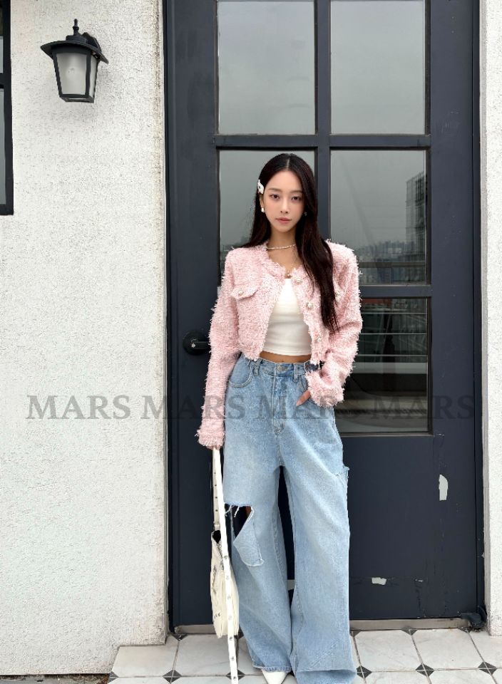 mars韓國直郵女裝新款人氣職業休閑推薦熱賣26春夏夾克粗花呢mars夾克