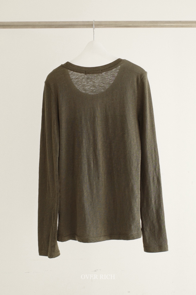 OVER RICH韓國東大門直郵女裝新品時尚推薦26春夏長袖T恤OVER RICH長袖T恤