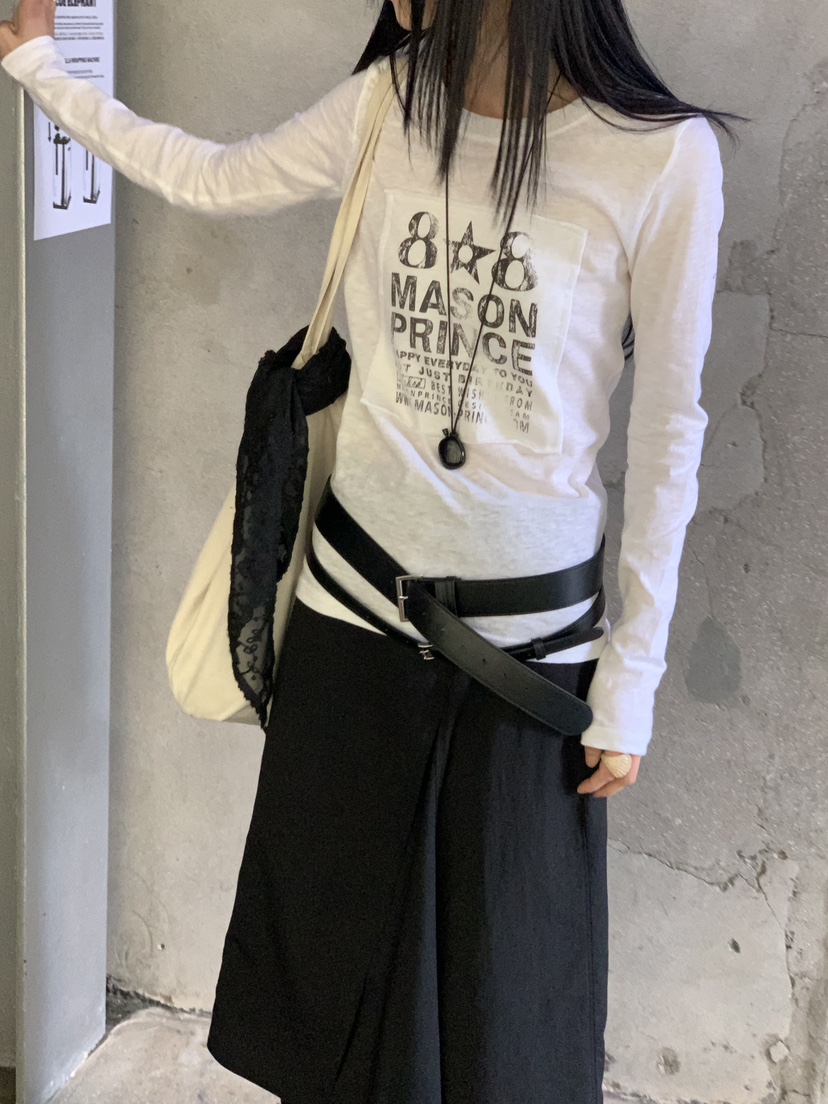 OVER RICH韓國東大門直郵女裝新品時尚推薦26春夏長袖T恤OVER RICH長袖T恤