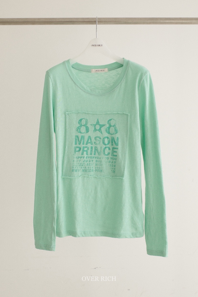 OVER RICH韓國東大門直郵女裝新品時尚推薦26春夏長袖T恤OVER RICH長袖T恤圖色1