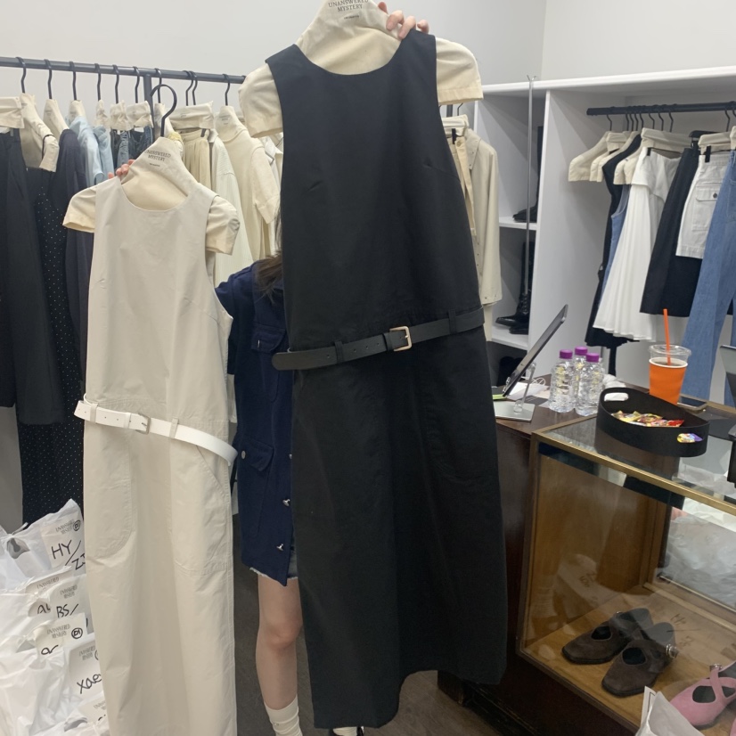 UNANSWERED-MYSTERY/FIFO韓國直郵實拍女裝新款時尚連衣裙包含腰帶系帶UNANSWERED-MYSTERY/FIFO連衣裙圖色2