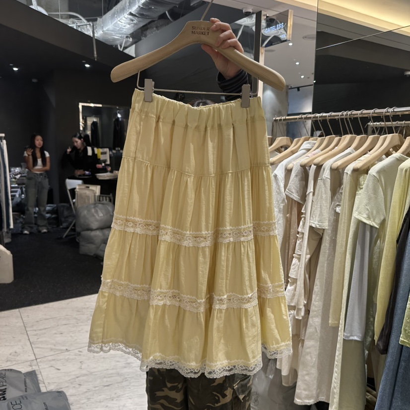 SUNDER MARKET韓國東大門代購女士新款熱賣人氣長裙絲質SUNDER MARKET長裙圖色1