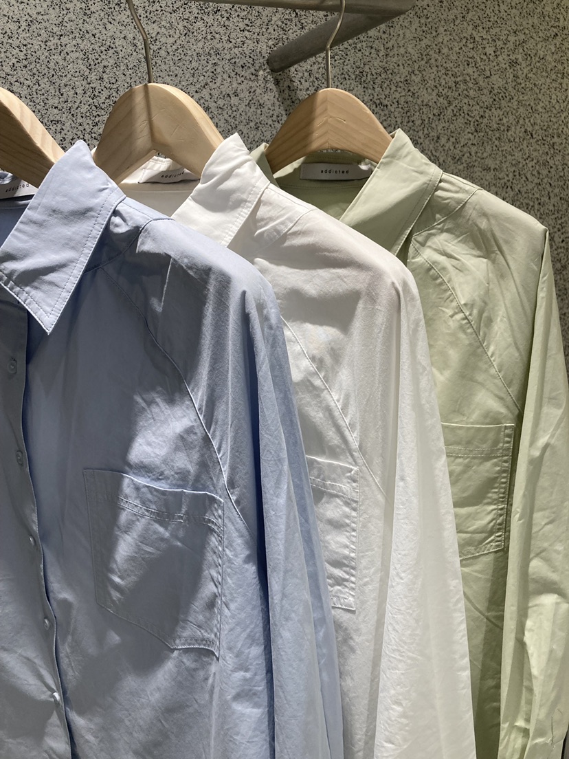 ADDICTED韓國東大門代購女裝新款熱賣26春夏襯衫蕾絲衫插肩袖ADDICTED襯衫/蕾絲衫