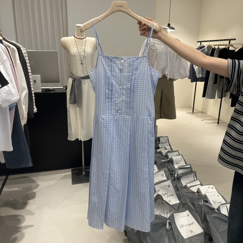 CLAFO韓國直郵女裝新款人氣26春夏休閑熱賣推薦連衣裙褶裥CLAFO連衣裙圖色1