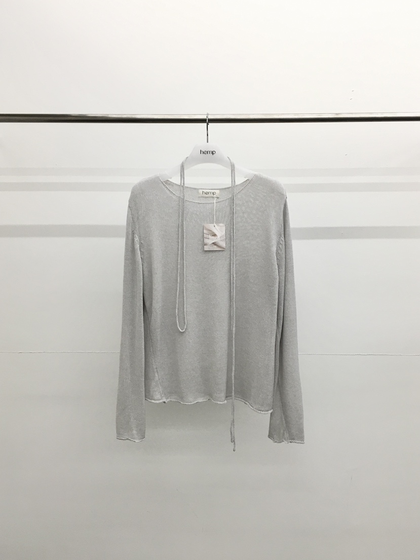HEMP-P韓國東大門直郵女士新款推薦休閑時尚針織衫腰帶亞麻hemp針織衫圖色2