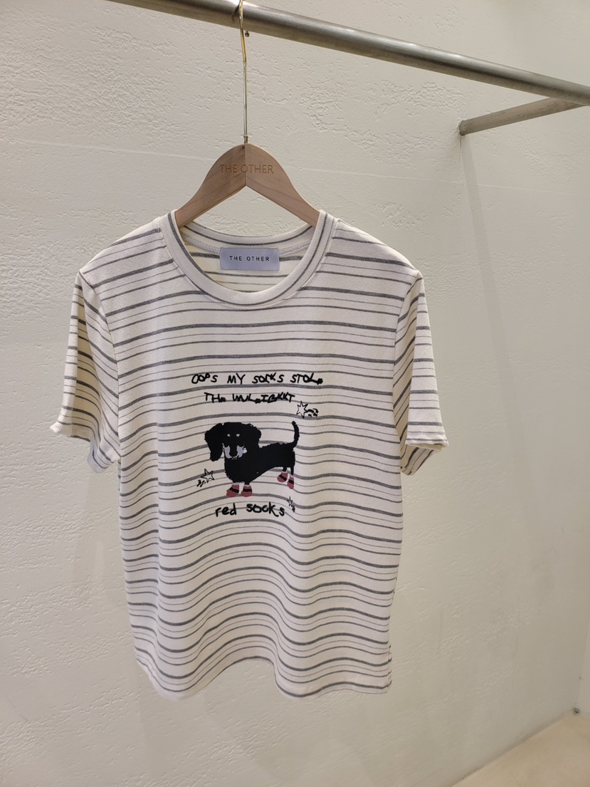 THE OTHER韓國代購女士新款職業人氣推薦熱賣時尚T恤條紋THE OTHERT恤圖色1