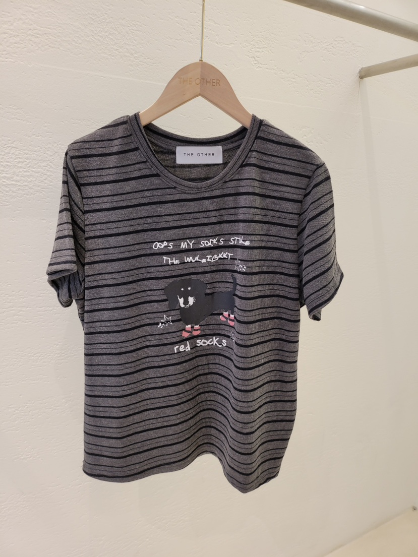 THE OTHER韓國代購女士新款職業人氣推薦熱賣時尚T恤條紋THE OTHERT恤圖色2