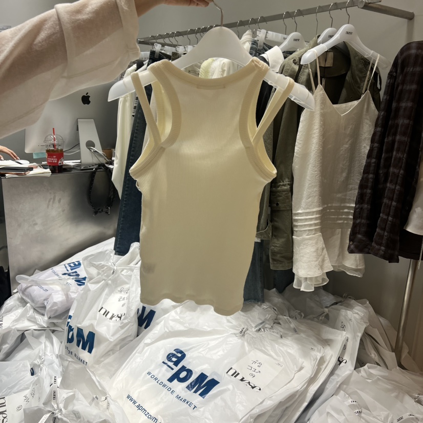 NUESE韓國東大門代購女裝新款熱賣26春夏職業人氣吊帶背心NUESE吊帶/背心