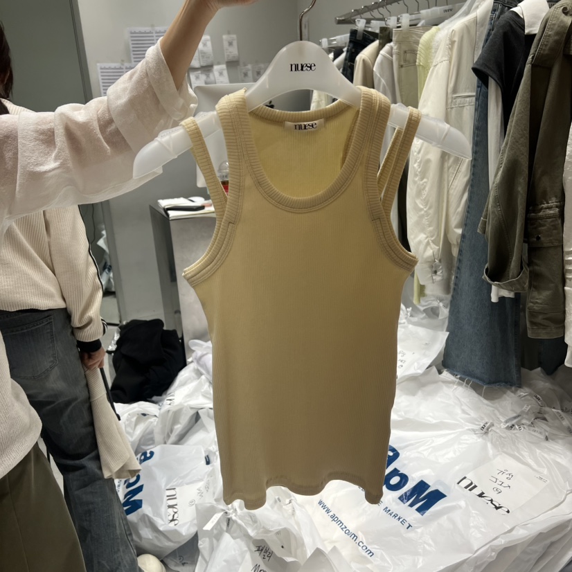 NUESE韓國東大門代購女裝新款熱賣26春夏職業人氣吊帶背心NUESE吊帶/背心圖色3
