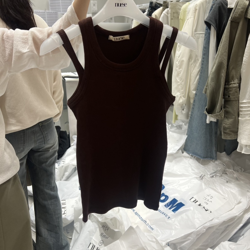 NUESE韓國東大門代購女裝新款熱賣26春夏職業人氣吊帶背心NUESE吊帶/背心圖色4