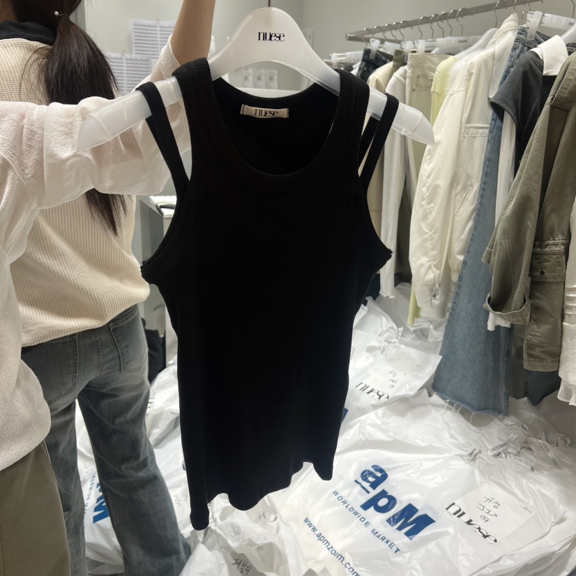 NUESE韓國東大門代購女裝新款熱賣26春夏職業人氣吊帶背心NUESE吊帶/背心圖色5