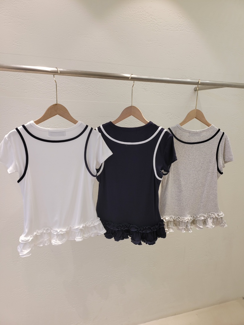 THE OTHER韓國代購女士新品休閑職業推薦人氣熱賣T恤假兩件THE OTHERT恤