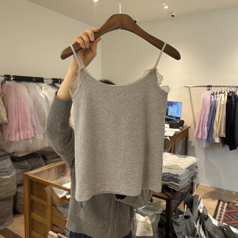 AGO韓國東大門直郵女士新款時尚26春夏熱賣職業人氣吊帶背心AGO吊帶/背心圖色1