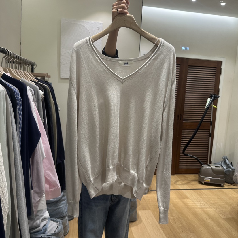 GILLI韓國直郵女士新款人氣熱賣推薦26春夏職業針織衫棉布GILLI針織衫圖色1